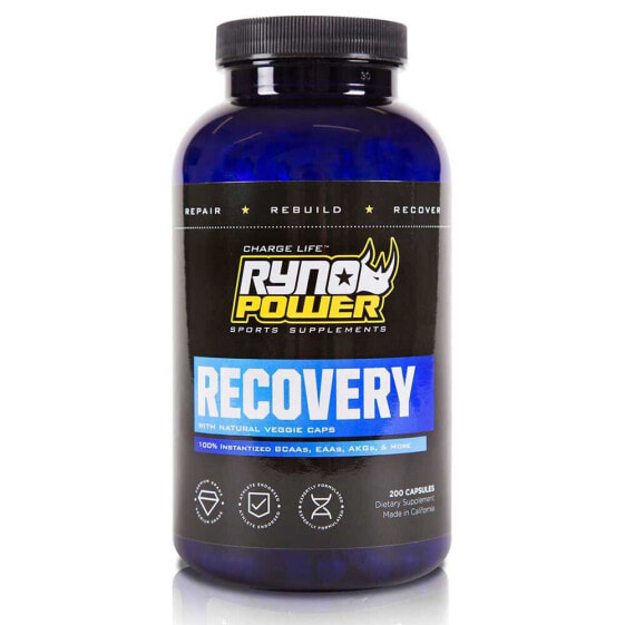 RYNO POWER REC885 Unflavored Recovery Caps 200 Units