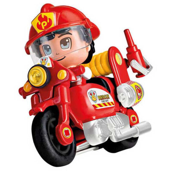 Кукла с аксессуарами FAMOSA Pinypon Action Пожарный на мотоцикле