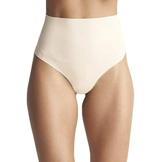 Yummie Women's Smooth Solutions Mid Waist Shapewear Thong, Frappe, XL