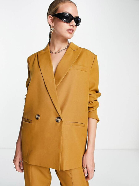 4th & Reckless tailored blazer co-ord in mustard