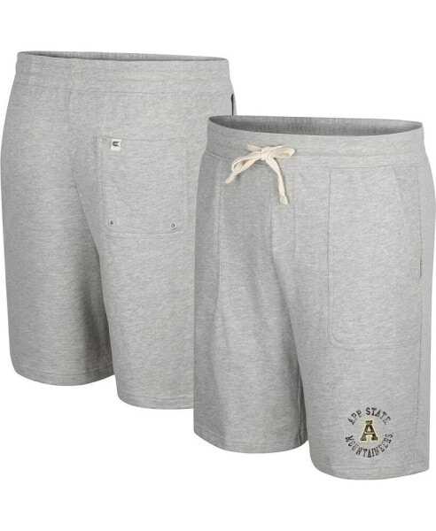 Men's Heather Gray Distressed Appalachian State Mountaineers Love To Hear This Terry Shorts