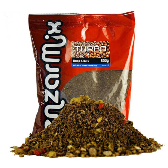 Прикормка натуральная BENZAR MIX Turbo Bream Peanut-Hemp 800г