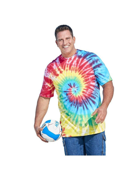 Big & Tall Lightweight Tie-Dye Crewneck Tee