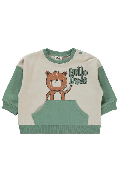 Erkek Bebek Sweatshirt 6-18 Ay Fil Dişi