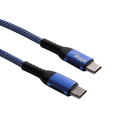 Akyga AK-USB-37, 1 m, USB C, USB C, USB 2.0, Blue