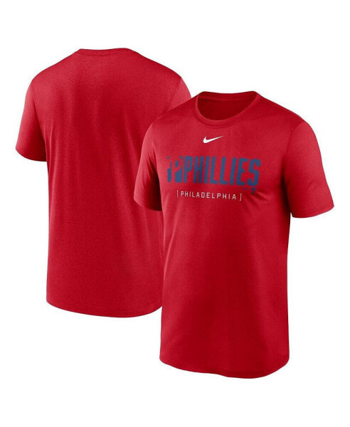 Men's Red Philadelphia Phillies Knockout Legend Performance T-Shirt