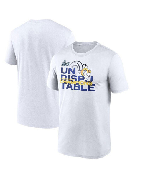 Men's White Los Angeles Rams Super Bowl LVI Champions Slogan T-shirt