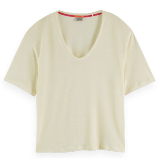 SCOTCH & SODA Soft short sleeve v neck T-shirt