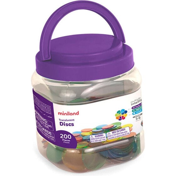 MINILAND Jar of Translucent Discs 200 Pieces