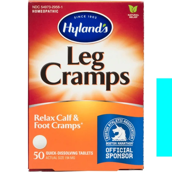Hyland's Leg Cramps Гомеопатическое средство снимает симптомы судорог и болей в пояснице и ногах 50 быстро растворяющихся таблеток
