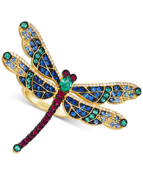 Кольцо Le Vian Multi-Gem & Diamond Dragonfly