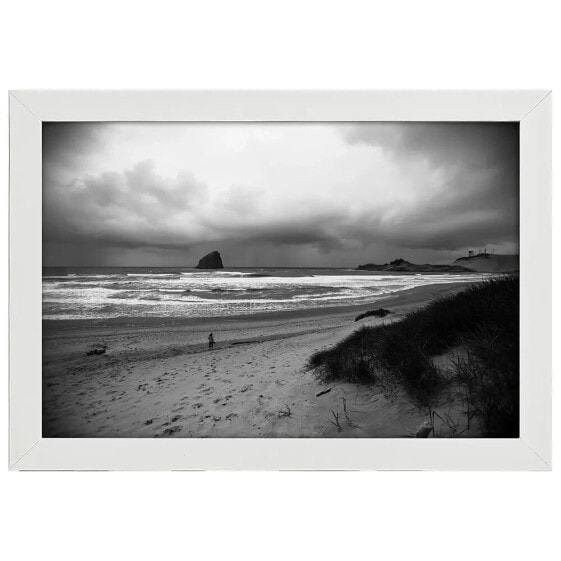 Bilderrahmen Sand und Wolken am Meer