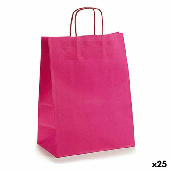 Бумажный пакет Pincello Розовый 24 x 12 x 40 см (25 штук)