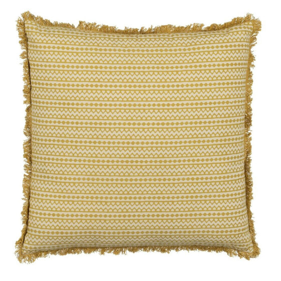 Cushion Cotton Beige Mustard 50 x 50 cm