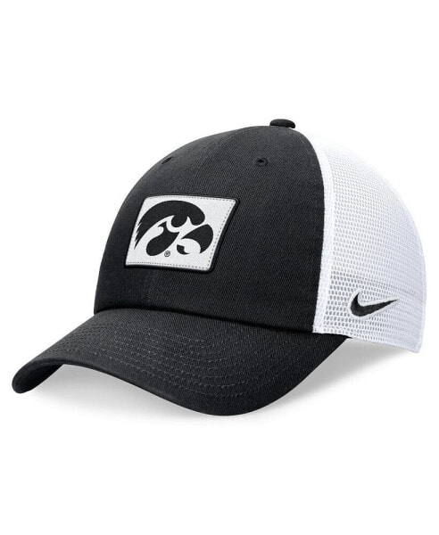 Men's Black/White Iowa Hawkeyes Primetime Club Trucker Adjustable Hat