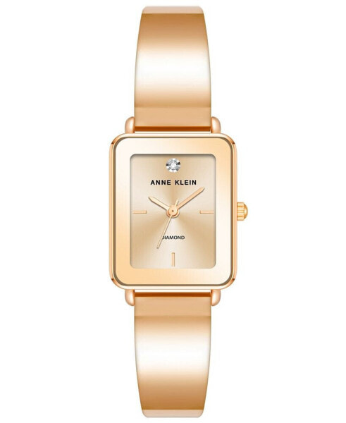 Часы Anne Klein Rose Gold-Tone Solid Bangle Watch