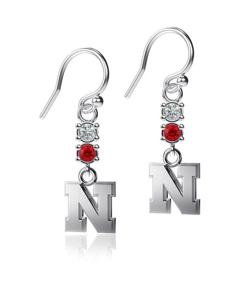 Women's Nebraska Huskers Dangle Crystal Earrings