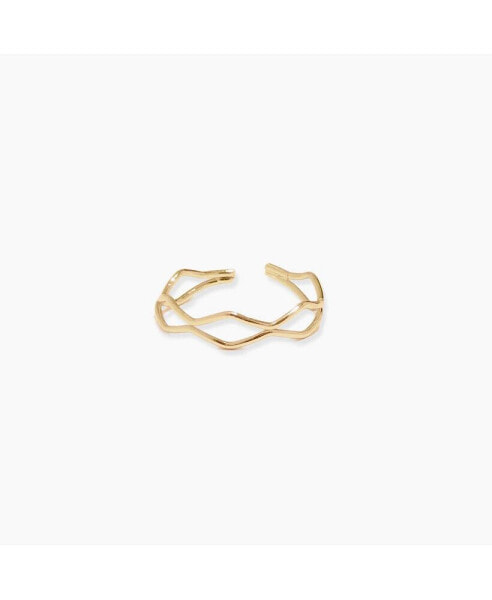 Twisted Bar Ring Gold