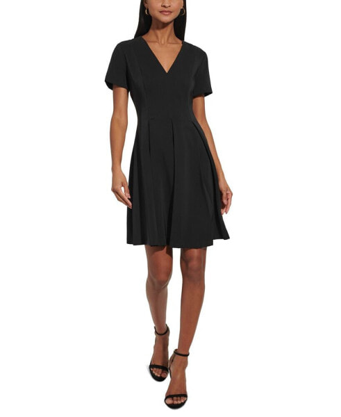 Women's Short-Sleeve V-Neck Dress