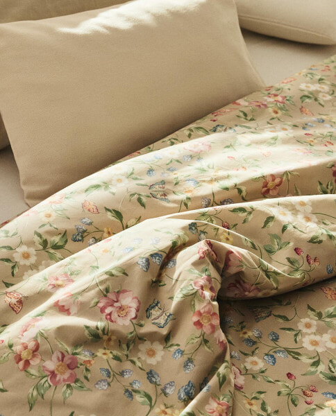 Floral print duvet cover