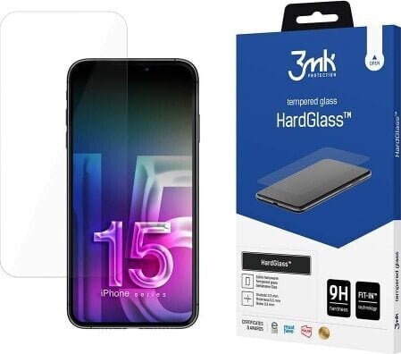 3MK Szkło HardGlass iPhone 15 Pro 6.1"