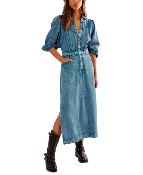 Women's Mad Love Denim Maxi Dress