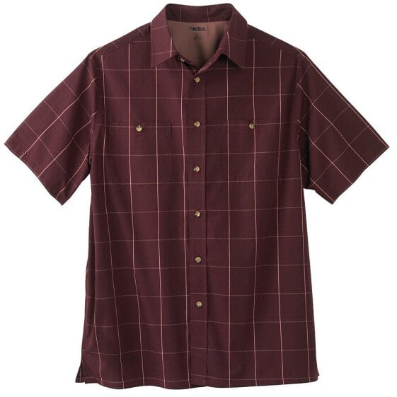 Big & Tall Short Sleeve Printed Check Sport Shirt