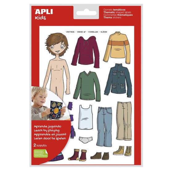 Набор наклеек на тематическую одежду для детей APLI Dressing Theme 5 единиц