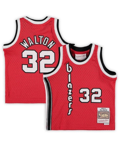 Boys and Girls Infant Bill Walton Red Portland Trail Blazers 1976/77 Hardwood Classics Retired Player Jersey