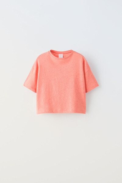 T-shirt with cotton and linen