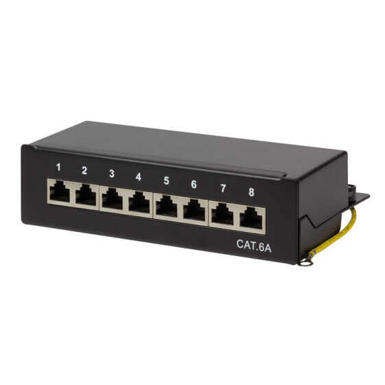LogiLink NP0018B - 10 Gigabit Ethernet - 10000 Mbit/s - Cat6a - S/UTP (STP) - Black - Steel