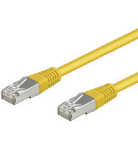 Wentronic Goobay CAT 5e Patch Cable, F/UTP, yellow, 1 m, 1 m, Cat5e, F/UTP (FTP), RJ-45, RJ-45
