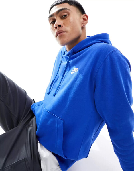 Nike Club hoodie in royal blue