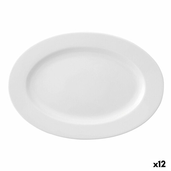 Плоская тарелка Ariane Prime Овальный Керамика Белый (22 x 20 cm) (12 штук)