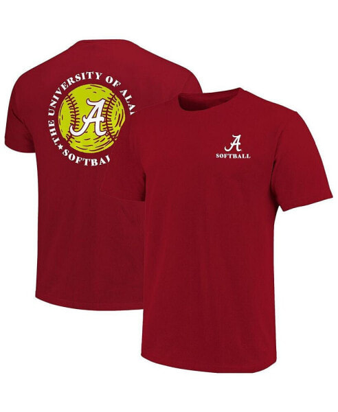Men's Crimson Alabama Crimson Tide Softball Seal T-shirt