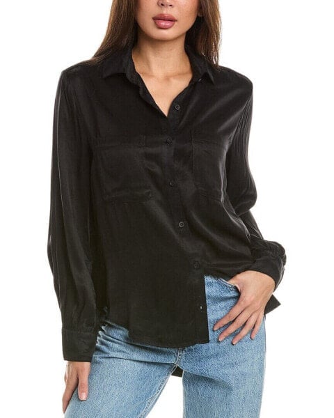 Bella Dahl Two Pocket Bishop Sleeve Shirt Women's S