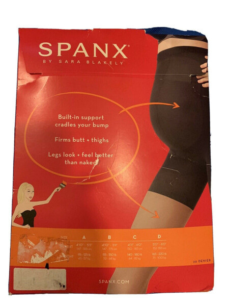 Spanx Women 248784 Black Mama Ultra Sheer Tights Pantyhose Size D