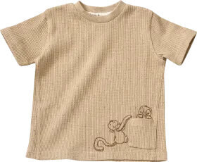 Anouk T-Shirt mit Waffelstruktur, beige, Gr. 110, 1 St