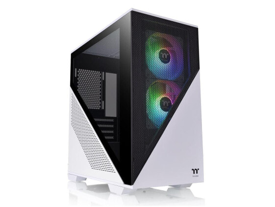 Thermaltake Divider 170 TG Snow ARGB Motherboard Sync mATX Computer Case with 2x