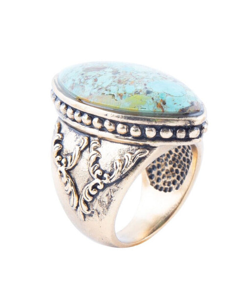 Rodeo Bronze and Genuine Turquoise Statement Ring