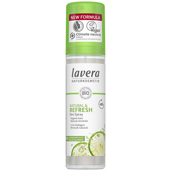Дезодорант-спрей освежающий с запахом лайма Refresh (Deo Spray) 75 мл lavera