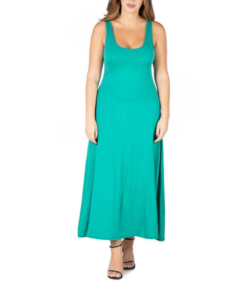 Plus Size Simple A-line Tank Maxi Dress