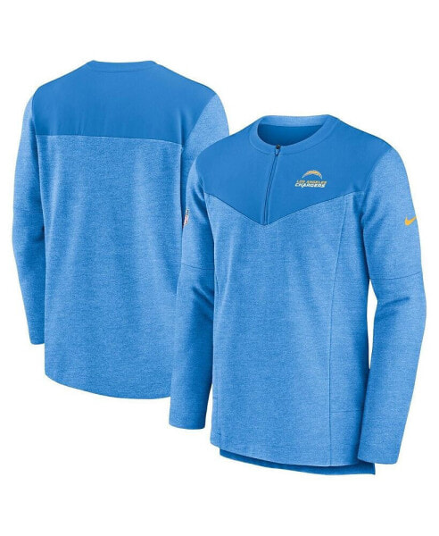 Men's Powder Blue Los Angeles Chargers Sideline Lockup Performance Quarter-zip Jacket