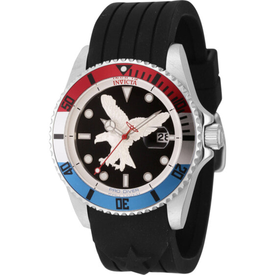 Invicta 45872 Men's Pro Diver Silver Tone and Black Dial Watch