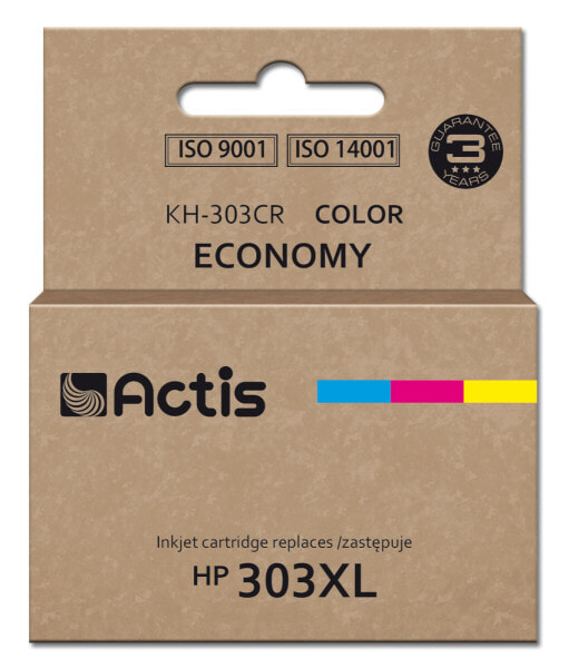 Actis KH-303CR ink for HP printer - replacement HP 303XL T6N03AE; Premium; 18ml; 415 pages; colour - Cyan - Magenta - Yellow - HP - HP ENVY Photo: 6220 - 6230 - 6234 - 7130 - 7134 - 7830 - 7221. HP: 303. HP Envy Inspire: 7920e. - 415 pages - High (XL) Yield - 1