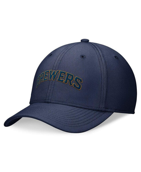Men's Navy Milwaukee Brewers Evergreen Performance Flex Hat