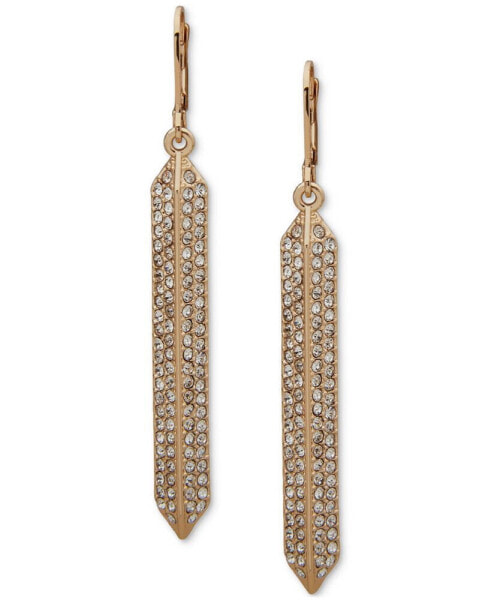 PARIS Pavé Bar Linear Drop Earrings