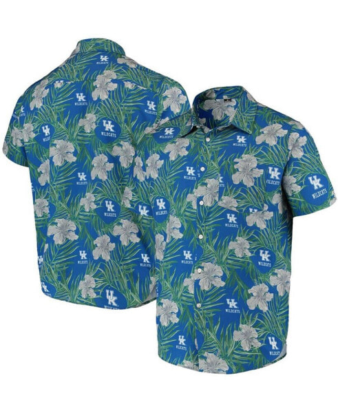 Men's Royal Kentucky Wildcats Floral Button-Up Shirt