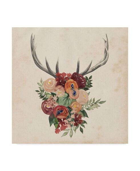 Grace Popp Flower Antlers II Canvas Art - 27" x 33"