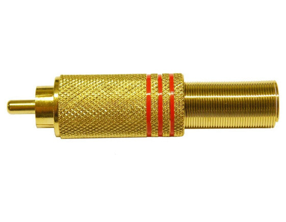 EUROCONNEX 1845R Red Line RCA Male Connector 6 mm